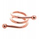 Argola Espiral Para Guardanapos Em Aço Rose Gold Wolff 